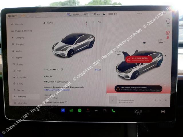 Aukcja sprzedaży 2022 Tesl Model 3, vin: LRW3F7FS6PC691294, numer aukcji: 58962133