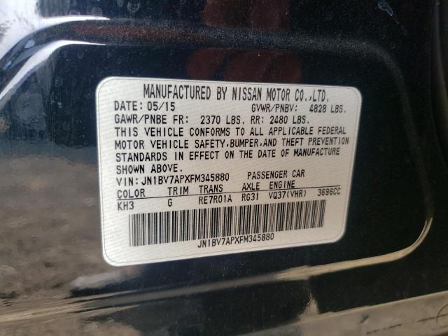 Продаж на аукціоні авто 2015 Infiniti Q50 Base, vin: JN1BV7APXFM345880, номер лоту: 61791683