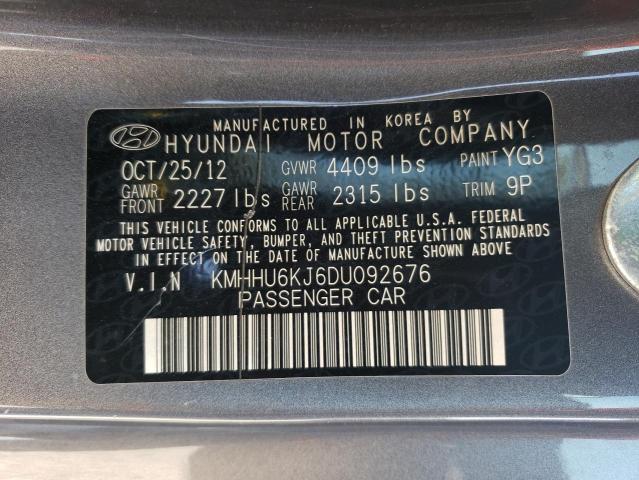59220133 :رقم المزاد ، KMHHU6KJ6DU092676 vin ، 2013 Hyundai Genesis Coupe 3.8l مزاد بيع