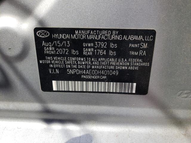 Продажа на аукционе авто 2013 Hyundai Elantra Gls, vin: 5NPDH4AE0DH401049, номер лота: 58623453