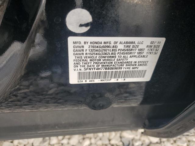 Продажа на аукционе авто 2011 Honda Pilot Exln, vin: 5FNYF4H77BB069699, номер лота: 59989843