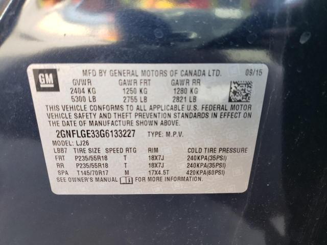 2016 Chevrolet Equinox Ltz მანქანა იყიდება აუქციონზე, vin: 2GNFLGE33G6133227, აუქციონის ნომერი: 59272643