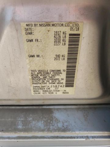 Продаж на аукціоні авто 2018 Nissan Altima 2.5, vin: 1N4AL3AP7JC258742, номер лоту: 61517443