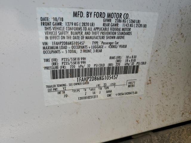 Aukcja sprzedaży 2019 Ford Taurus Se, vin: 1FAHP2D86KG105457, numer aukcji: 61010353