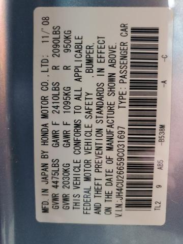 Продаж на аукціоні авто 2009 Acura Tsx, vin: JH4CU26659C031697, номер лоту: 59450193