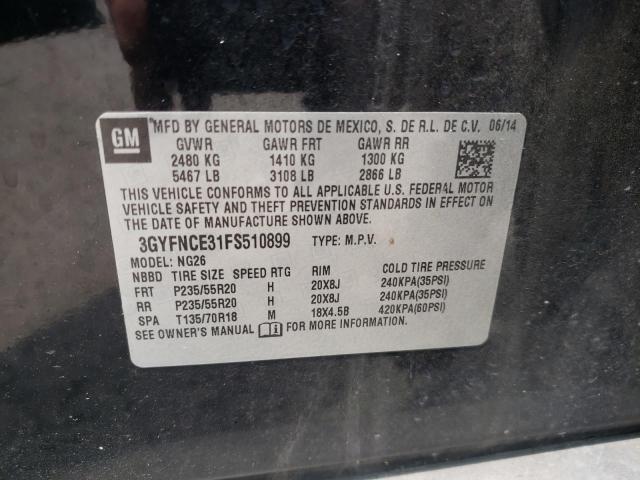 Aukcja sprzedaży 2015 Cadillac Srx Performance Collection, vin: 3GYFNCE31FS510899, numer aukcji: 59639943