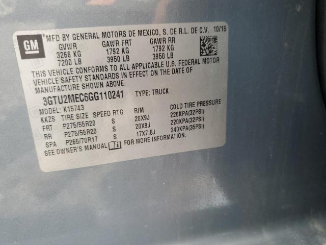 Продажа на аукционе авто 2016 Gmc Sierra K1500 Sle, vin: 3GTU2MEC6GG110241, номер лота: 60834083