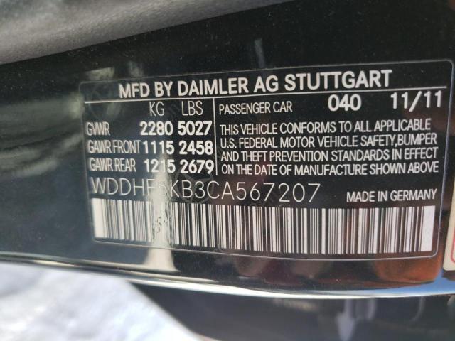 59844123 :رقم المزاد ، WDDHF5KB3CA567207 vin ، 2012 Mercedes-benz E 350 مزاد بيع