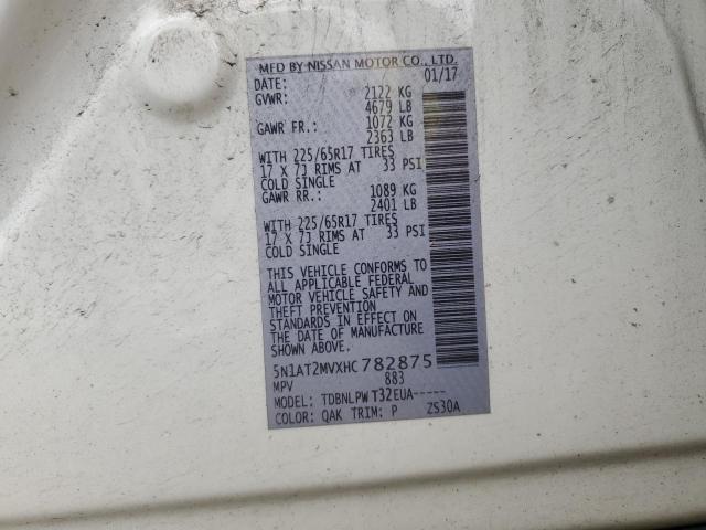 Aukcja sprzedaży 2017 Nissan Rogue, vin: 5N1AT2MVXHC782875, numer aukcji: 64618944