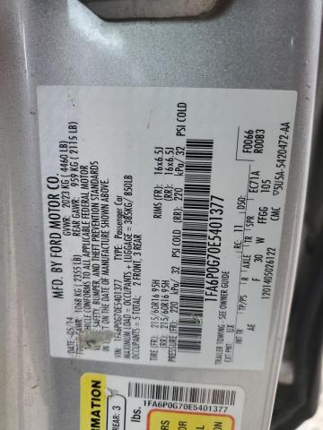 Продаж на аукціоні авто 2014 Ford Fusion, vin: 1FA6P0G70E5401377, номер лоту: 62311314