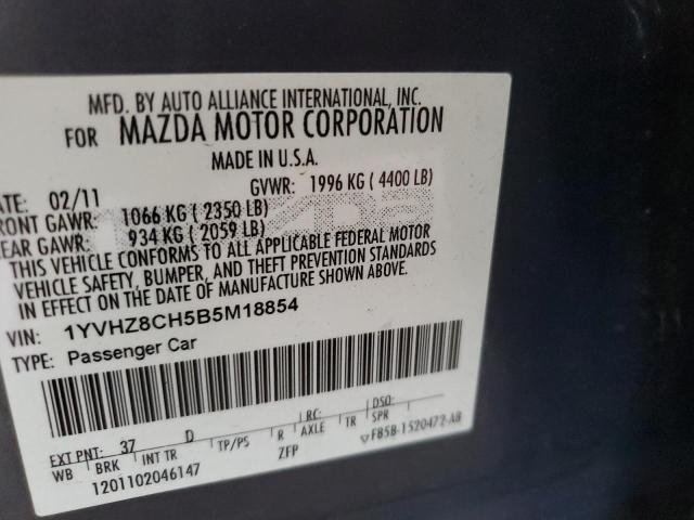 2011 Mazda 6 I მანქანა იყიდება აუქციონზე, vin: 1YVHZ8CH5B5M18854, აუქციონის ნომერი: 62440664