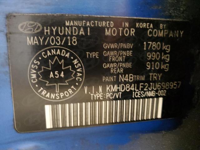 Aukcja sprzedaży 2018 Hyundai Elantra Se, vin: KMHD84LF2JU698957, numer aukcji: 64572644
