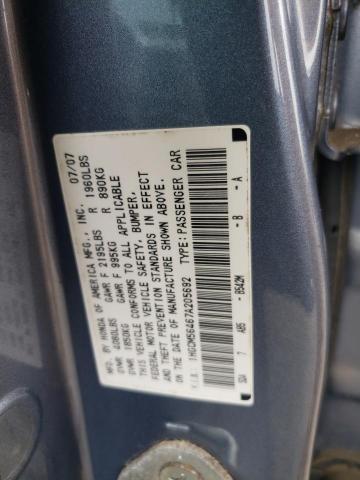 Продаж на аукціоні авто 2007 Honda Accord, vin: 1HGCM56467A205692, номер лоту: 62653454
