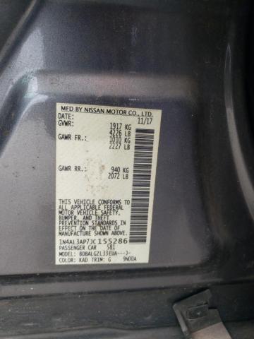 61426124 :رقم المزاد ، 1N4AL3AP7JC155286 vin ، 2018 Nissan Altima مزاد بيع