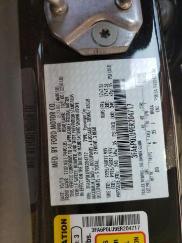 2014 Ford Fusion Se Hybrid მანქანა იყიდება აუქციონზე, vin: 3FA6P0LU9ER204717, აუქციონის ნომერი: 62911304
