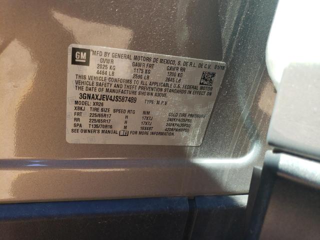 2020 Chevrolet Equinox მანქანა იყიდება აუქციონზე, vin: 3GNAXJEV4JS587489, აუქციონის ნომერი: 61205954