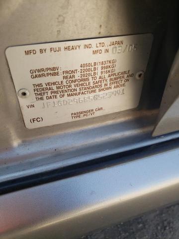 2005 Subaru Impreza მანქანა იყიდება აუქციონზე, vin: JF1GD29685G523941, აუქციონის ნომერი: 59581334