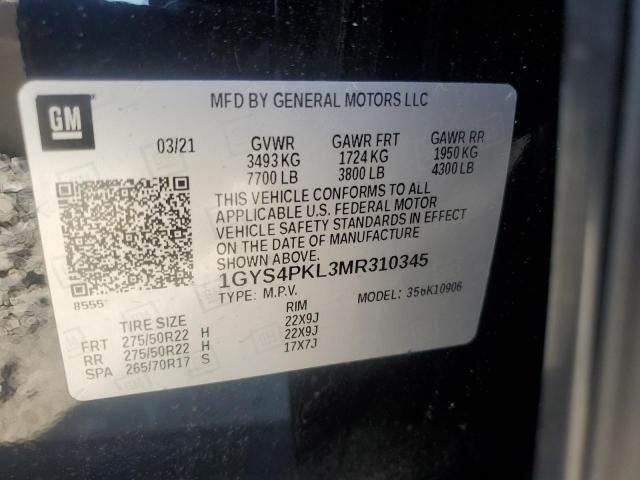 Aukcja sprzedaży 2021 Cadillac Escalade E, vin: 1GYS4PKL3MR310345, numer aukcji: 61898174