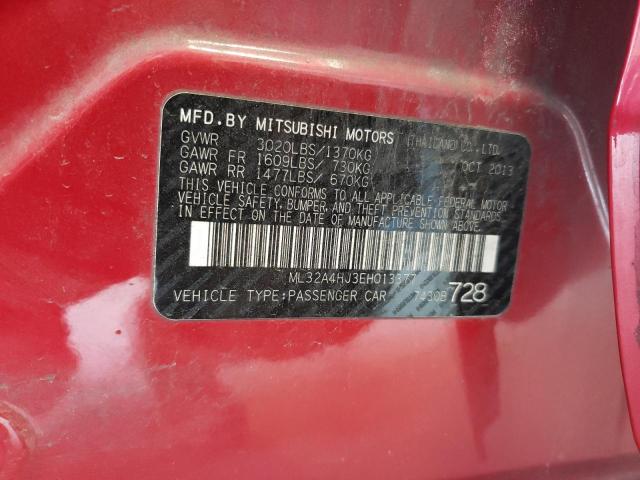 64689824 :رقم المزاد ، ML32A4HJ3EH013377 vin ، 2014 Mitsubishi Mirage مزاد بيع