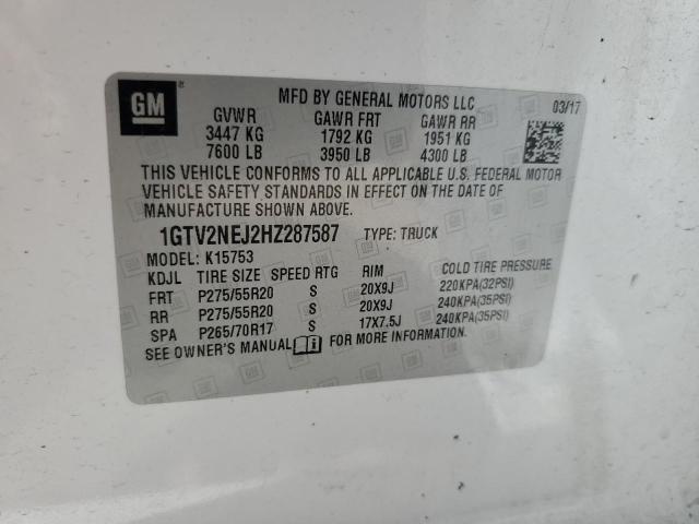 Продажа на аукционе авто 2017 Gmc Sierra K15, vin: 1GTV2NEJ2HZ287587, номер лота: 60899844