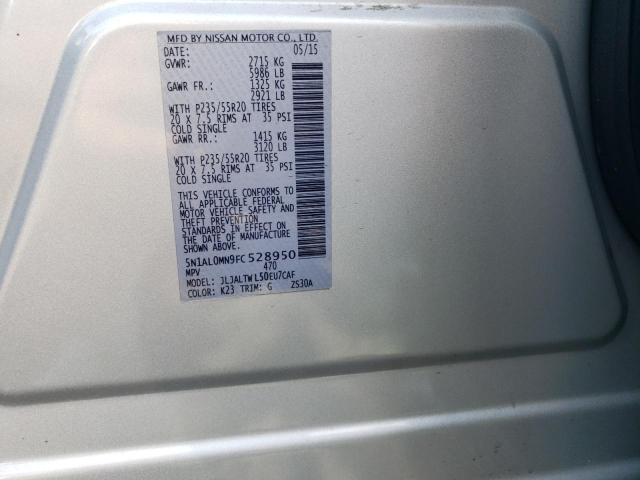 Aukcja sprzedaży 2015 Infiniti Qx60, vin: 5N1AL0MN9FC528950, numer aukcji: 61936064