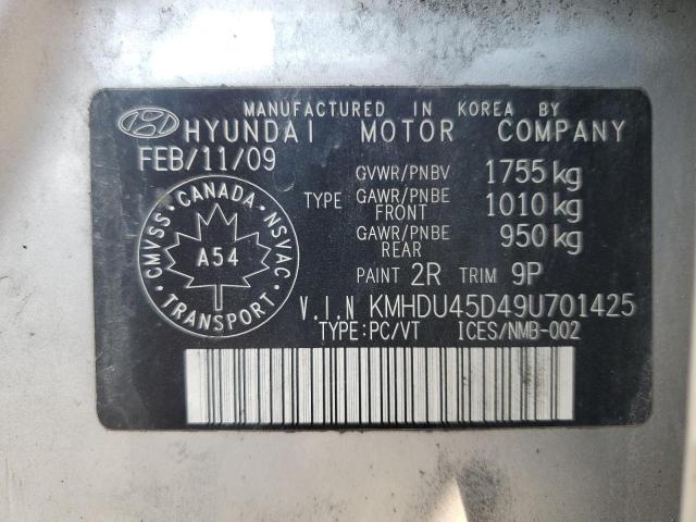 Продажа на аукционе авто 2009 Hyundai Elantra, vin: KMHDU45D49U701425, номер лота: 63994924