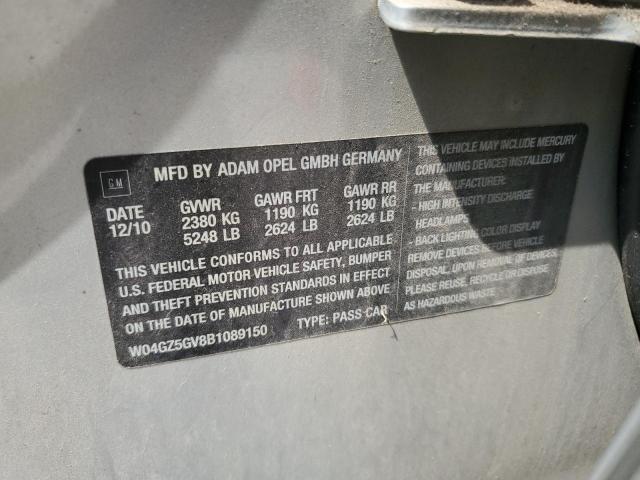 Aukcja sprzedaży 2011 Buick Regal Cxl, vin: W04GZ5GV8B1089150, numer aukcji: 63451765