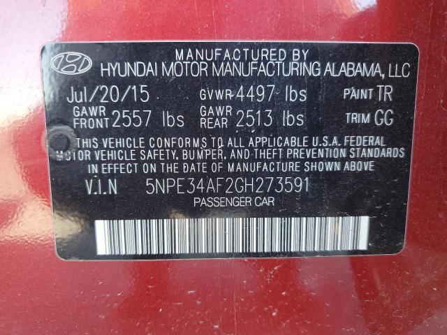 Aukcja sprzedaży 2016 Hyundai Sonata Spo, vin: 5NPE34AF2GH273591, numer aukcji: 63714855