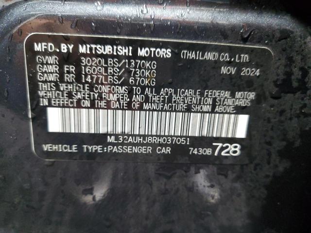 Aukcja sprzedaży 2024 Mitsubishi Mirage Es, vin: ML32AUHJ8RH037051, numer aukcji: 64330875