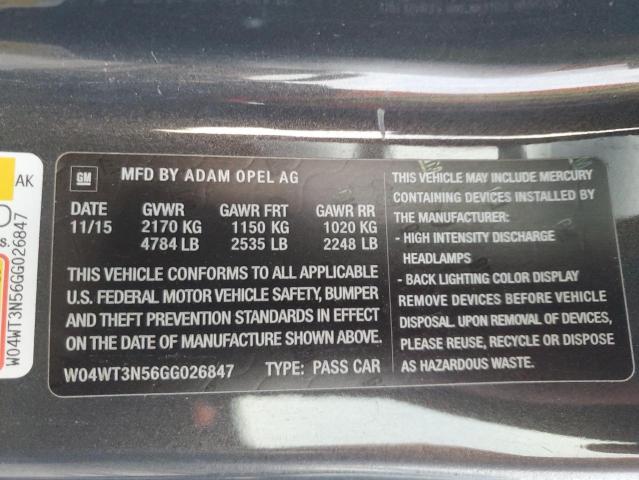 66880875 :رقم المزاد ، W04WT3N56GG026847 vin ، 2016 Buick Cascada مزاد بيع