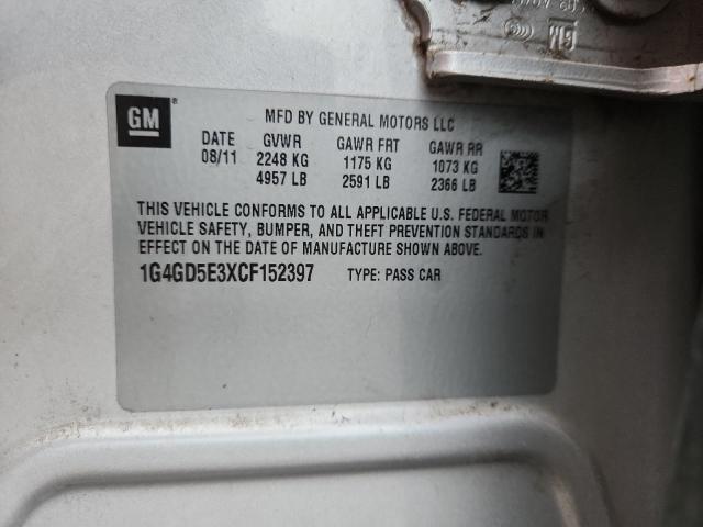 Aukcja sprzedaży 2012 Buick Lacrosse P, vin: 1G4GD5E3XCF152397, numer aukcji: 64755685