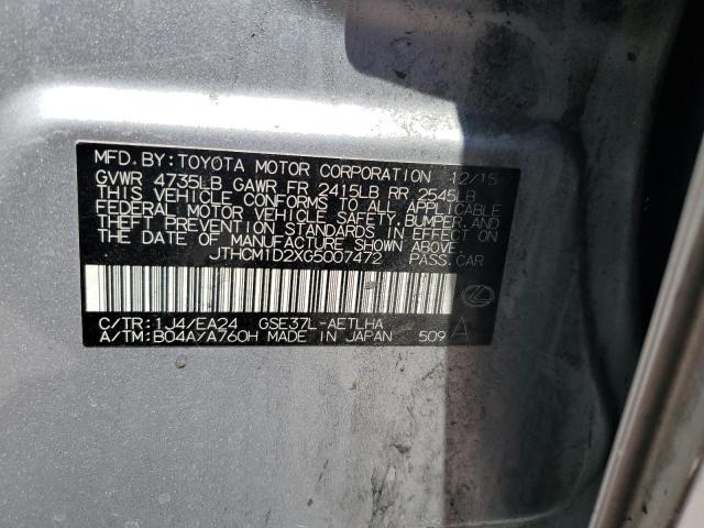 Продаж на аукціоні авто 2016 Lexus Is, vin: JTHCM1D2XG5007472, номер лоту: 66253495