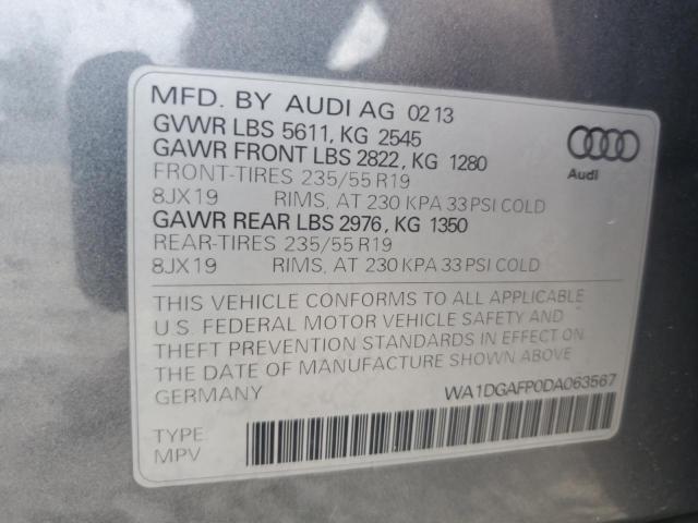 Продажа на аукционе авто 2013 Audi Q5 Premium, vin: WA1DGAFP0DA063567, номер лота: 65638335