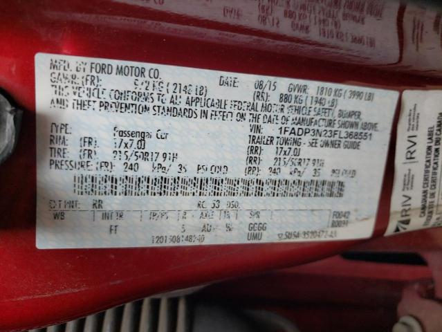 Aukcja sprzedaży 2015 Ford Focus, vin: 1FADP3N23FL368551, numer aukcji: 65342025