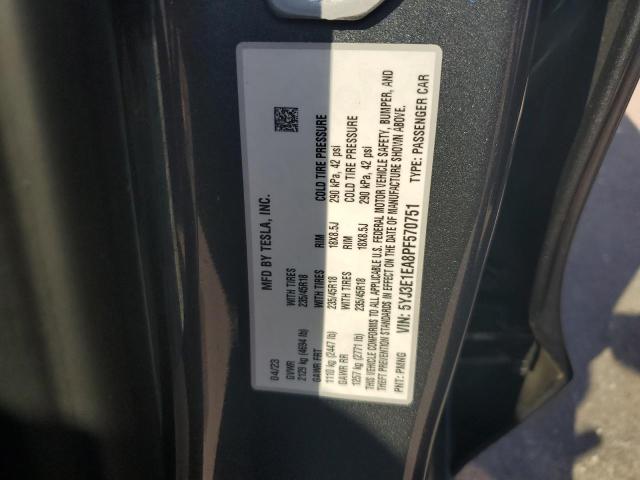 Продаж на аукціоні авто 2023 Tesla Model 3, vin: 5YJ3E1EA8PF570751, номер лоту: 66470445