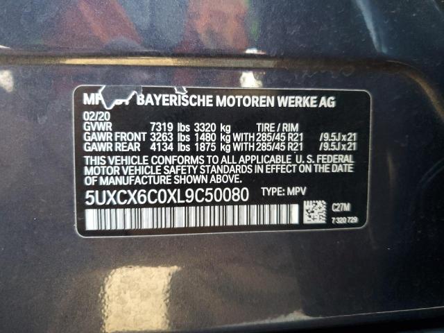 Продаж на аукціоні авто 2020 Bmw X7 M50i, vin: 5UXCX6C0XL9C50080, номер лоту: 65291115