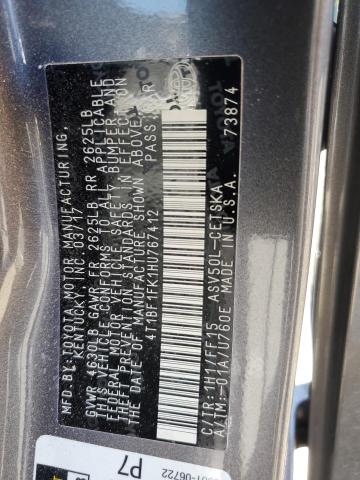 Продажа на аукционе авто 2017 Toyota Camry Le, vin: 4T1BF1FK1HU767412, номер лота: 65240045