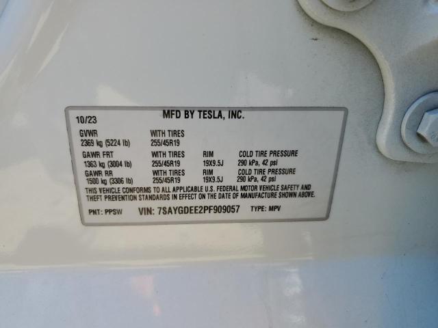 2023 Tesla Model Y მანქანა იყიდება აუქციონზე, vin: 7SAYGDEE2PF909057, აუქციონის ნომერი: 64988675