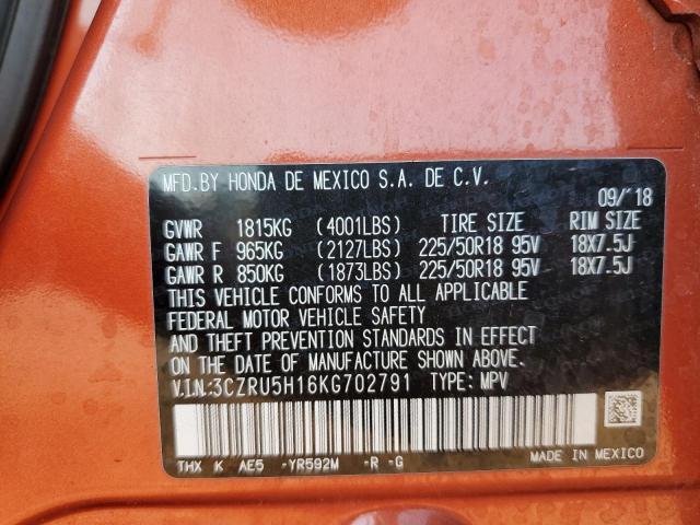 2019 Honda Hr-v Sport მანქანა იყიდება აუქციონზე, vin: 3CZRU5H16KG702791, აუქციონის ნომერი: 63157015