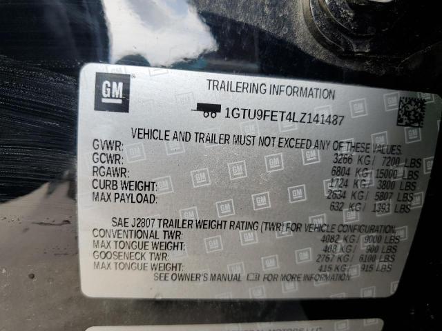 Продаж на аукціоні авто 2020 Gmc Sierra K15, vin: 1GTU9FET4LZ141487, номер лоту: 62876645
