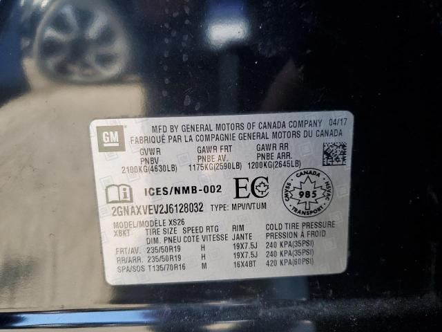 Aukcja sprzedaży 2018 Chevrolet Equinox, vin: 2GNAXVEV2J6128032, numer aukcji: 65458665