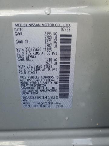 62843925 :رقم المزاد ، 5N1AZ2BS5PC141820 vin ، 2023 Nissan Murano Sv مزاد بيع