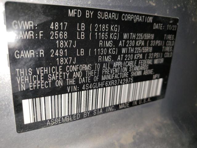 65767915 :رقم المزاد ، 4S4GUHF6XR3742975 vin ، 2024 Subaru Crosstrek مزاد بيع