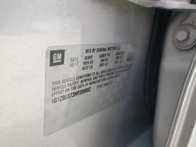 Aukcja sprzedaży 2017 Chevrolet Malibu Ls, vin: 1G1ZB5ST3HF280682, numer aukcji: 65186605