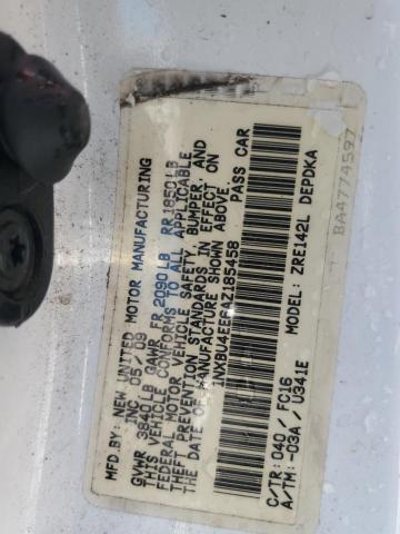 2010 Toyota Corolla Ba მანქანა იყიდება აუქციონზე, vin: 1NXBU4EE6AZ185458, აუქციონის ნომერი: 64809045