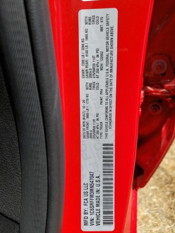 Продажа на аукционе авто 2021 Ram 1500, vin: 1C6SRFFM3MN547047, номер лота: 65469495