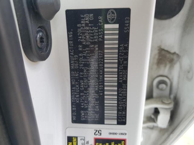 Продаж на аукціоні авто 2019 Toyota Camry L, vin: 4T1B11HK4KU822177, номер лоту: 64601065