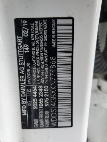 Продажа на аукционе авто 2019 Mercedes-benz Cla 250 4m, vin: WDDSJ4GBXKN774868, номер лота: 65309675