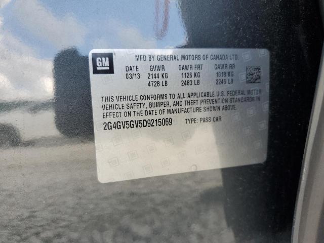 65907715 :رقم المزاد ، 2G4GV5GV5D9215069 vin ، 2013 Buick Regal Gs مزاد بيع