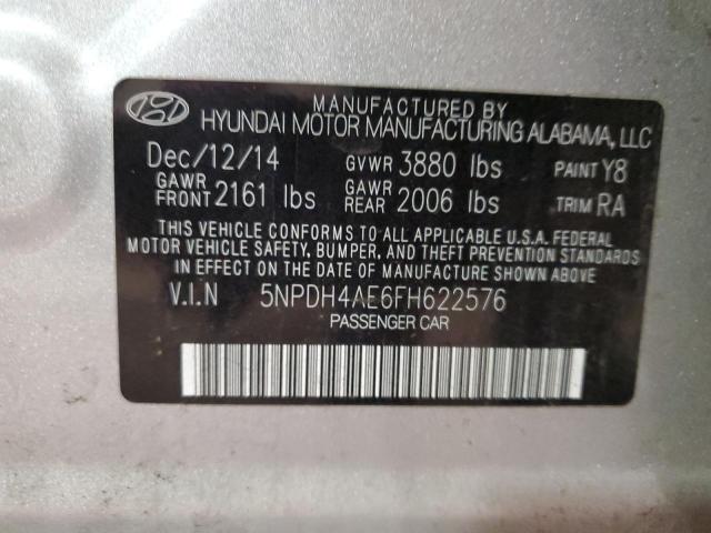 Продаж на аукціоні авто 2015 Hyundai Elantra Se, vin: 5NPDH4AE6FH622576, номер лоту: 62750515